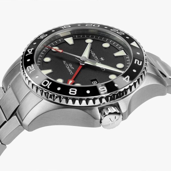H82555130 HAMILTON ハミルトン カーキ ネイビー スキューバ GMT 43mm