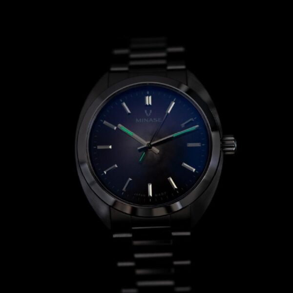 MINASE ミナセ MASTER CRAFT M3 マスタークラフト M3 雪平文字盤 パープル・ブラック M3M3-DBK1 自動巻き 腕時計ケース単体