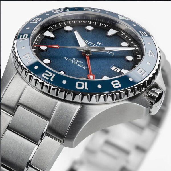 H82535140 HAMILTON ハミルトン カーキ ネイビー スキューバ GMT 43mm