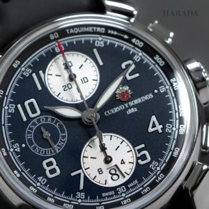 【世界限定76本(うち国内3本)】 3141-1HEP Cuervo y Sobrinos クエルボ・イ・ソブリノス ヒストリアドール クロノグラフ ヒストリックエンデュランス バリブルー