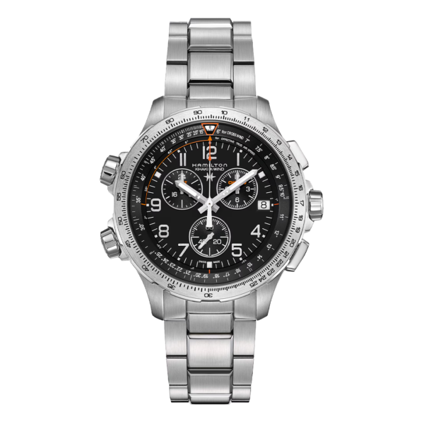 H77912135 HAMILTON ハミルトン カーキ アビエーション X-ウィンド GMT クロノ クォーツ 46mm