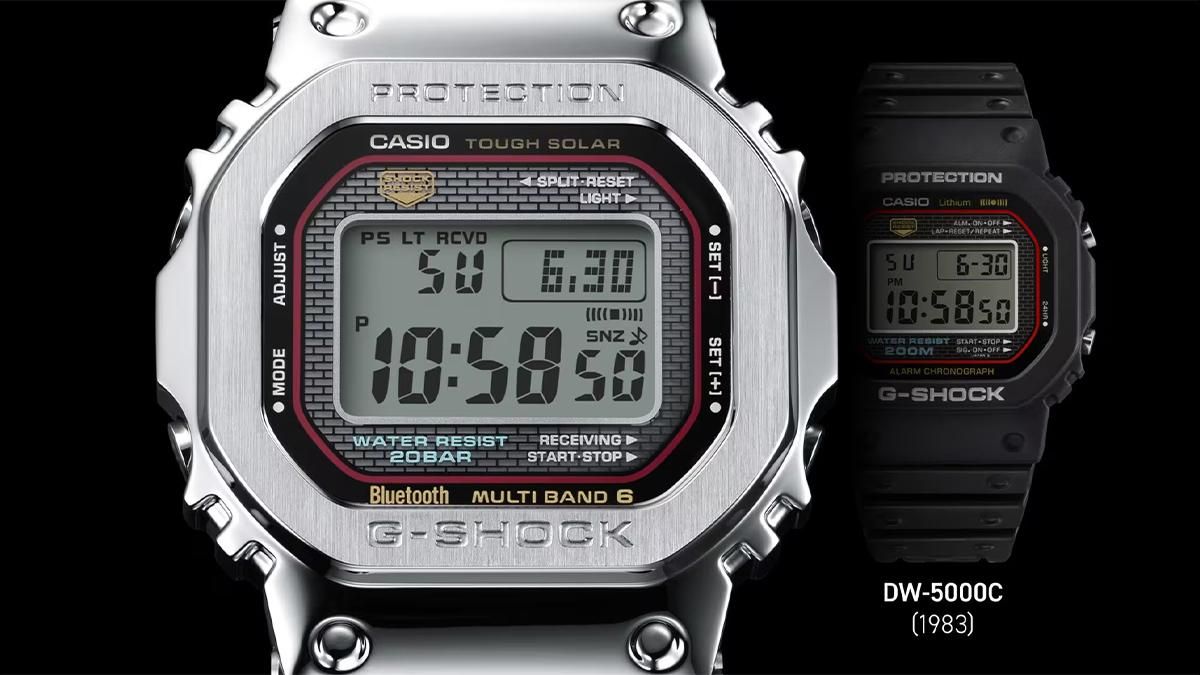 GMW-B5000D-1CJFの文字盤を拡大した画像