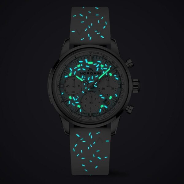 N2201.19S04.A01 NORQAIN ノルケイン フリーダム クロノ 40mm エンジョイライフ スプリンクル ラバーストラップ仕様