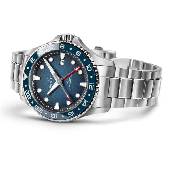 H82535140 HAMILTON ハミルトン カーキ ネイビー スキューバ GMT 43mm