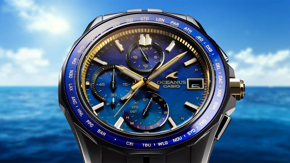 OCW-S7000SS-2AJRの文字盤を拡大した画像