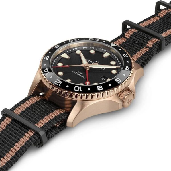 H82565930 HAMILTON ハミルトン カーキ ネイビー スキューバ オートマティック GMT ブロンズ 43mm