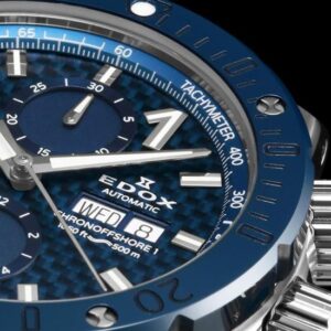 01122-3BU3-BUIN3-L EDOX エドックス クロノオフショア1 クロノグラフ オートマティック
