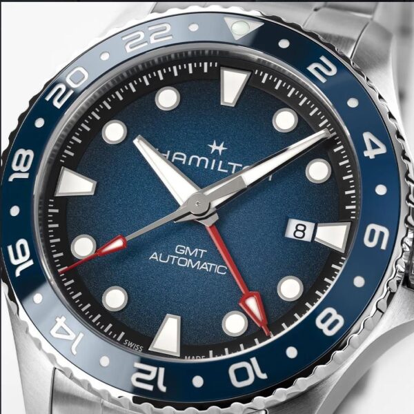 H82535140 HAMILTON ハミルトン カーキ ネイビー スキューバ GMT 43mm