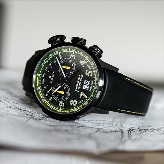 【世界限定555本】 38001-TINGN-V3 EDOX エドックス クロノラリー エクストリームパイロット リミテッドエディション