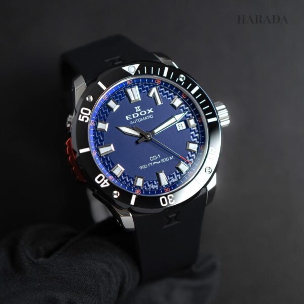 80137-3NO-CABUN EDOX エドックス クロノオフショア1 ベゼルロック デイト 40mm