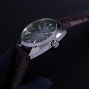 MINASE ミナセ MASTER CRAFT M3 マスタークラフト M3 雪平文字盤 グリーン M3M3-DGN1-LDB-S メンズ 自動巻き腕時計 レザーベルト