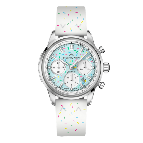 N2201.19S04.A01 NORQAIN ノルケイン フリーダム クロノ 40mm エンジョイライフ スプリンクル ラバーストラップ仕様