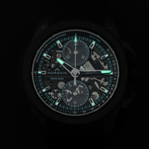 N3002.40Q01.B07 NORQAIN ノルケイン ワイルドワン スケルトン クロノ 42mm ブラックラバーストラップ仕様