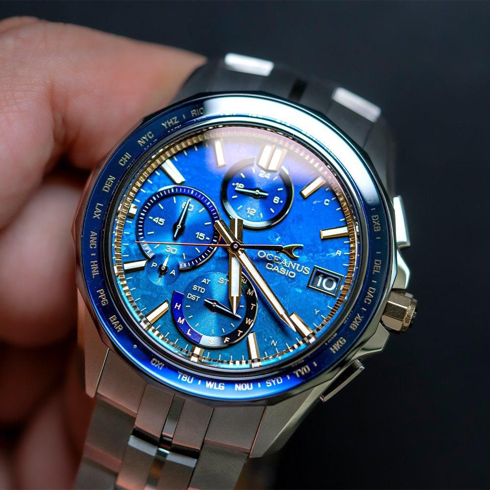 CASIO OCW-S7000SS-2AJR:文字板やパーツの細部