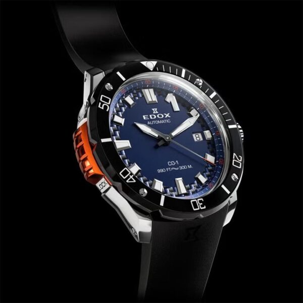 80137-3NO-CABUN EDOX エドックス クロノオフショア1 ベゼルロック デイト 40mm