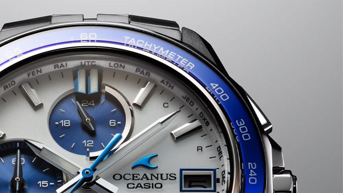 OCW-S7000D-7AJFのダイヤルを拡大した画像
