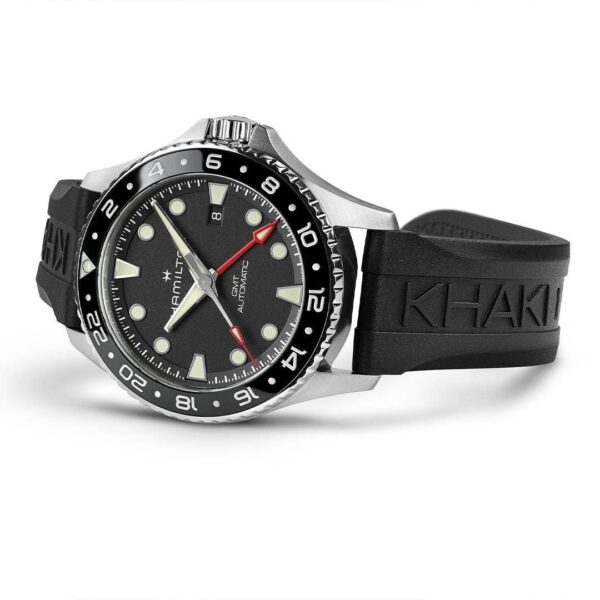 H82555330 HAMILTON ハミルトン カーキ ネイビー スキューバ GMT 43mm