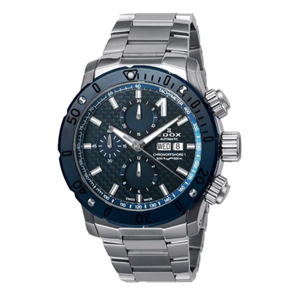 01122-3BU3M-BUIN3 EDOX エドックス クロノオフショア1 クロノグラフ オートマティック