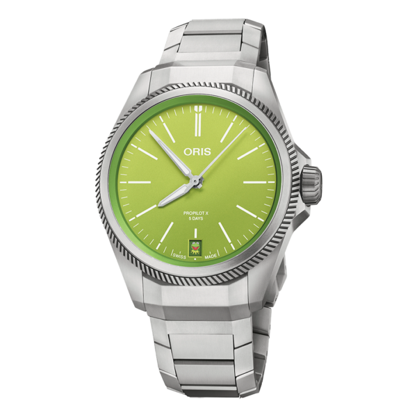 01 400 7778 7157-Set ORIS オリス プロパイロットX カーミット エディション 39mm