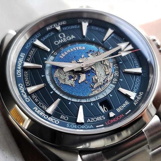 220.10.43.22.03.001 OMEGA オメガ シーマスター アクアテラ 150M GMT ワールドタイマー 43MM