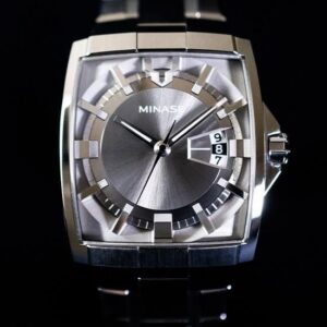 MINASE ミナセ HORIZON ホライゾン グレー VM12-M01NGY-SSB メンズ 自動巻き腕時計 ステンレスブレスレット