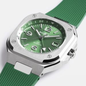 BR05G-GN-ST/SRB グリーン Bell & Ross ベル&ロス インストゥルメント BR05 GMT