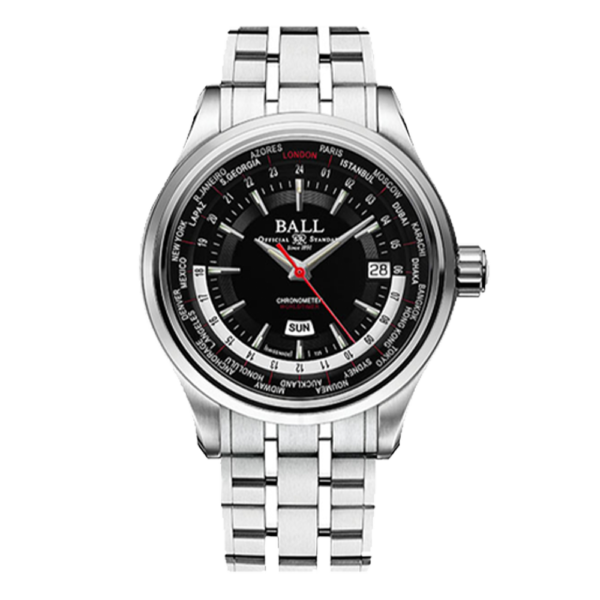 BALL WATCH ボールウォッチ トレインマスター ワールドタイムII GM2020D-S3CJ-BK