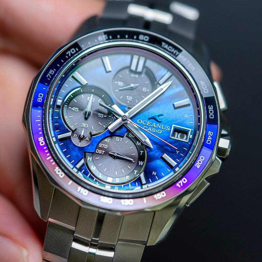 CASIO OCW-S7000BV-2AJR:文字板やパーツの細部
